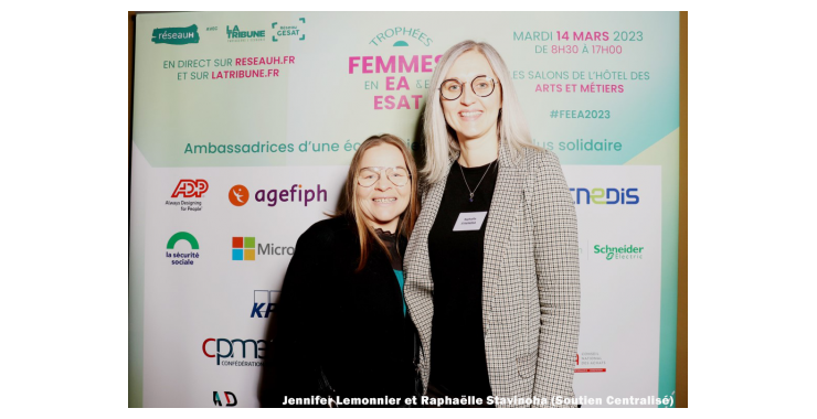 Trophées Femmes en EA et en ESAT - Jennifer Lemonnier a reçu le 1er Trophée décerné par le Jury