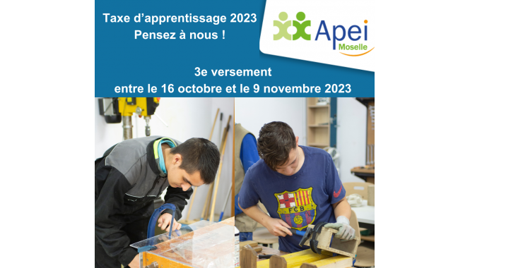 Taxe d'apprentissage 2023, 3e versement : pensez à nous !