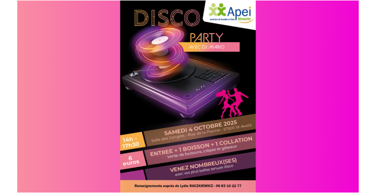 Disco Party - vie associative de Rosselle et Nied