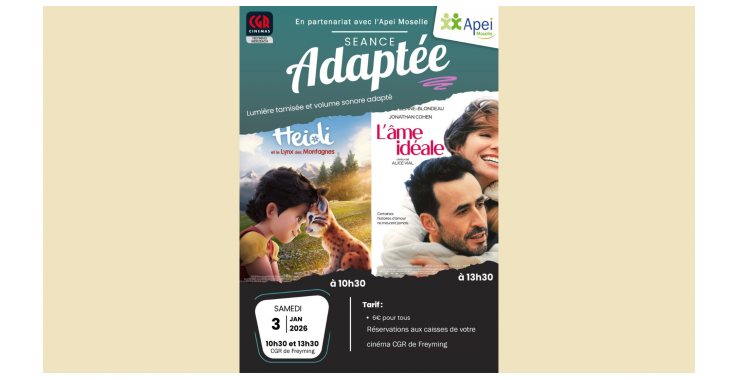 Séances de cinéma adaptées : Heidi et L'Ame Idéale