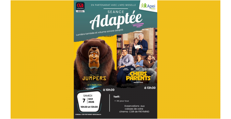 cinema adapté mars 2026