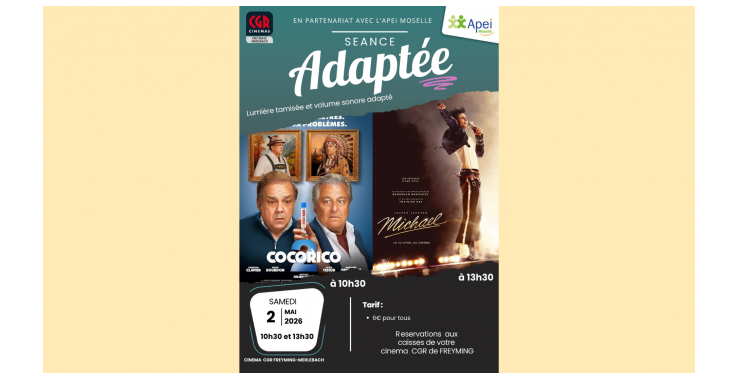 Cinéma adapté mai 2026