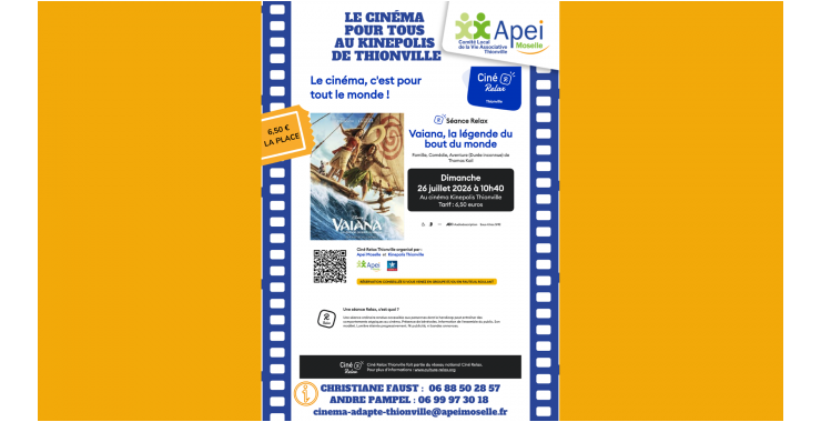 Ciné Relax juillet 2026