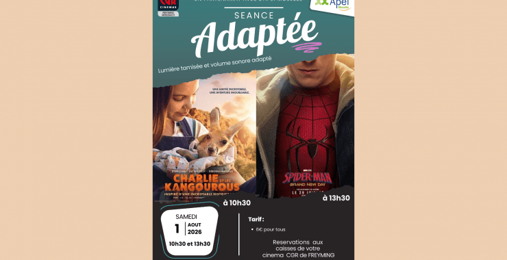 Cinéma adapté août 2026