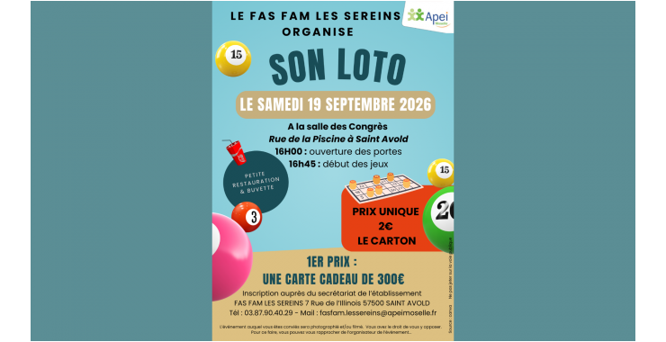 Loto FAS FAM Les Sereins
