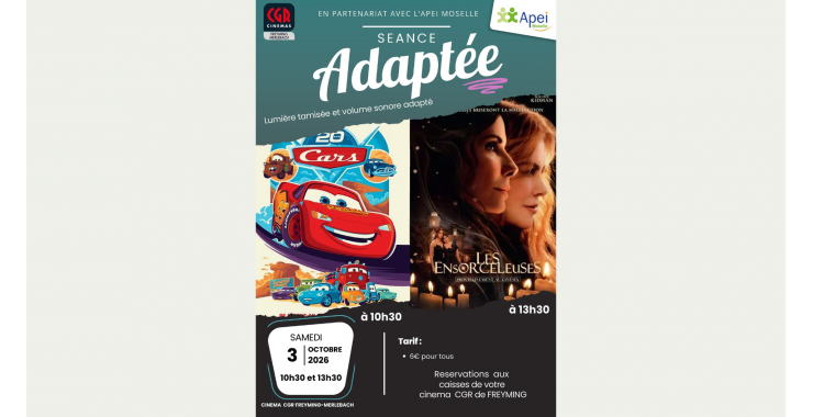 Cinéma adapté octobre 2026