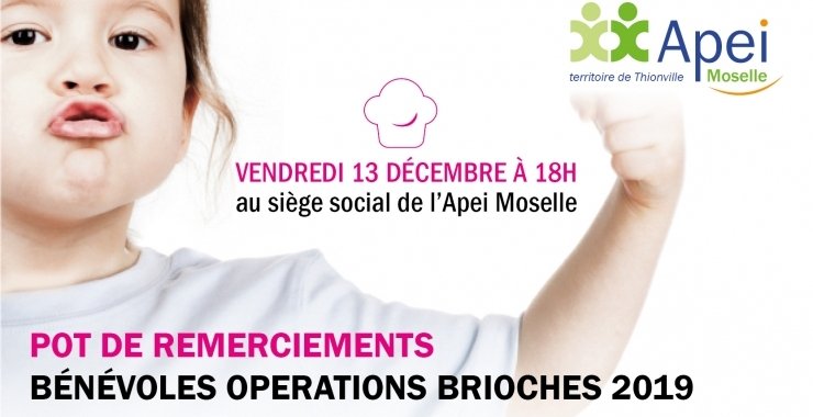 Pot de remerciements - Bénévoles Opération Brioches 2019